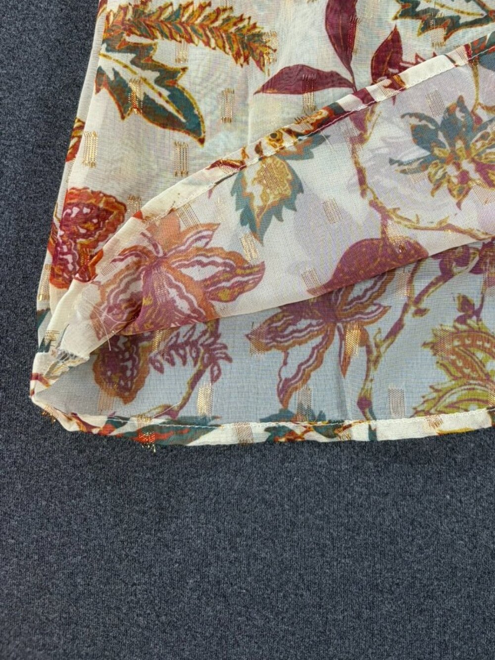 Autumnal Floral Blouse by Flying Tomato Boho Chic Whimsigoth Bohemain Shirt Top - Picture 13 of 14